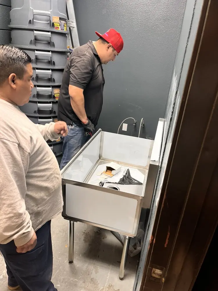 Commercial plumbing and sink installation in Barrett